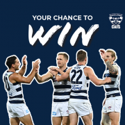 Four Geelong Football Club players with Your Chance to Win copy