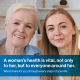 an older women and younger woman smiling at the camera for womens health