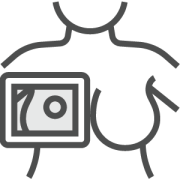 women's health breast cancer mammogram breast screening icon