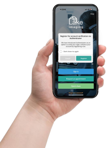 2FA Patient App Mockup Lake